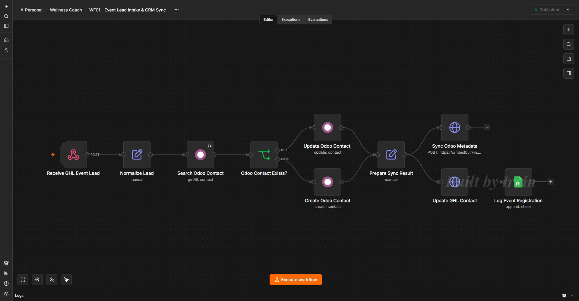 Bidirectional CRM Lead Intake & Sync System project mockup