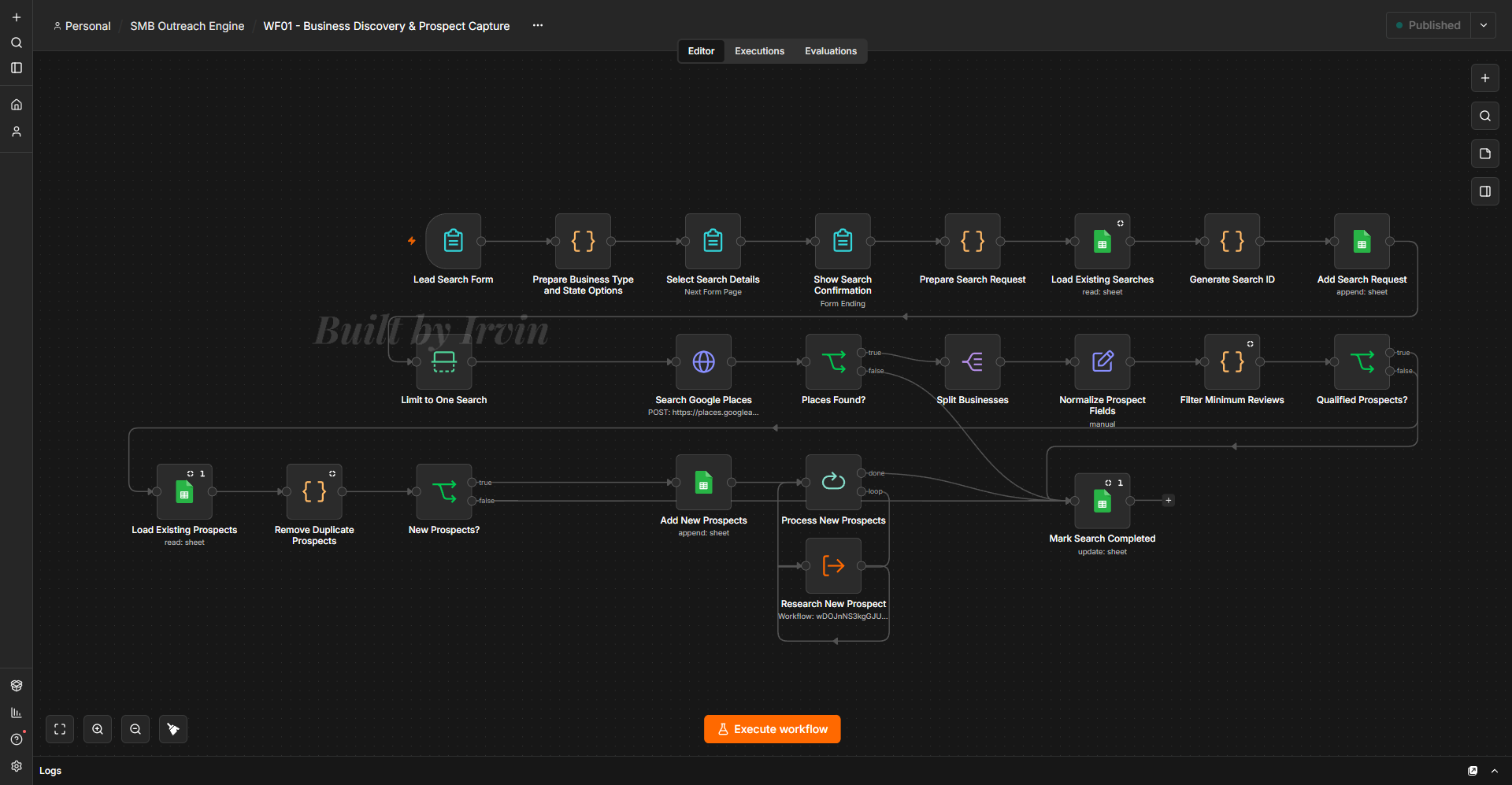 SMB PROSPECTING & OUTREACH AUTOMATION project mockup